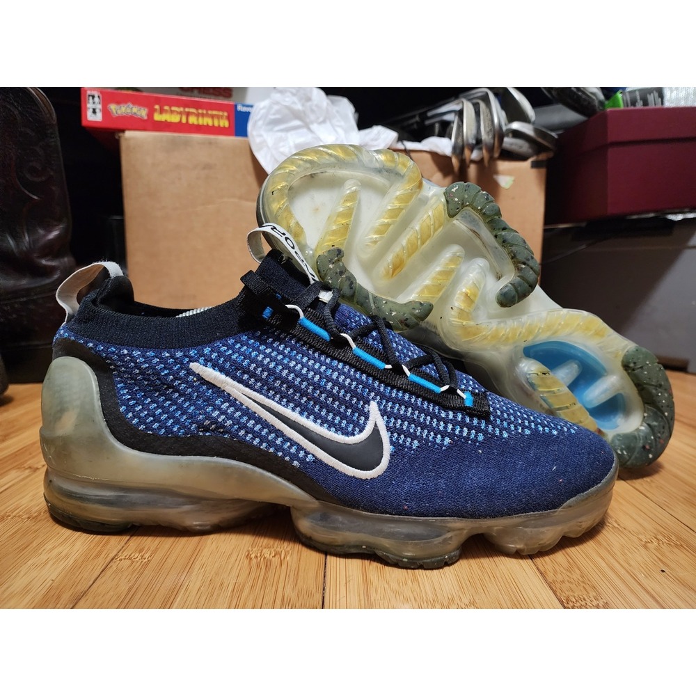 Nike Air VaporMax Shoes Mens 12 Blue Knit Low Top Lace Up Cushioned DZ4856-400